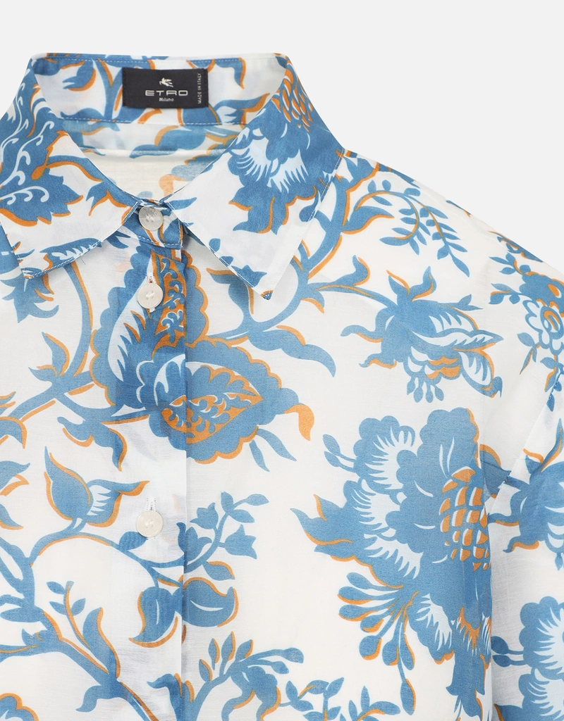 Etro レギュラー コットン シルク シャツ (すべての新品) IFCHIC.COM