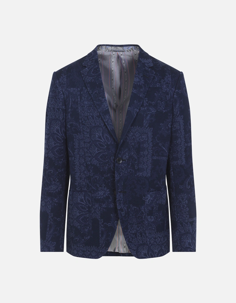 Etro メンズローマコットンジャカードフローラルレギュラーフィット