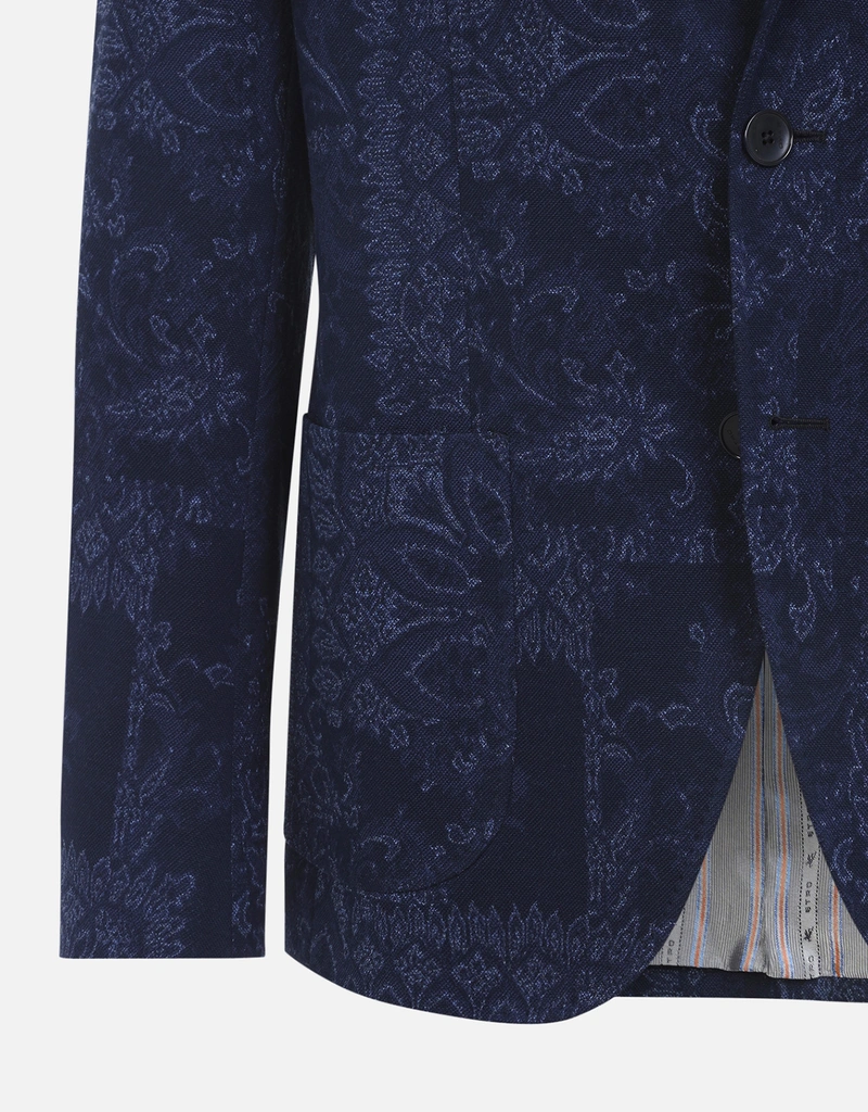 Etro メンズローマコットンジャカードフローラルレギュラーフィット