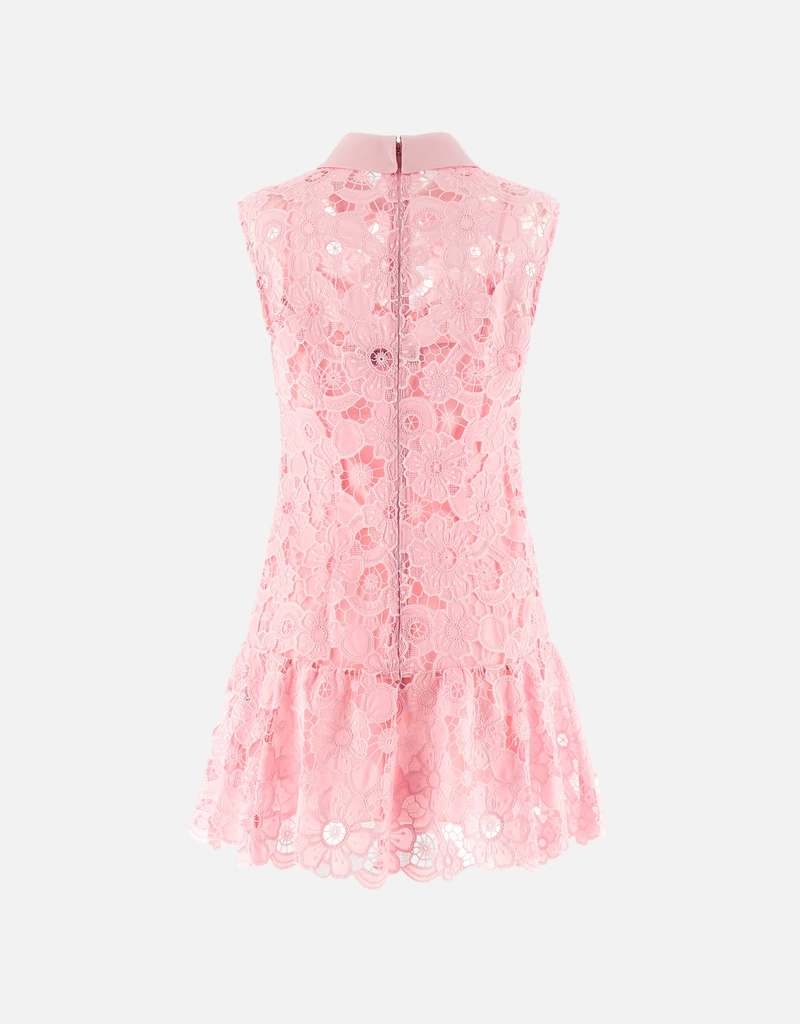 Self-Portrait ピンクレースカラー ミニドレス (すべての新品) IFCHIC.COM