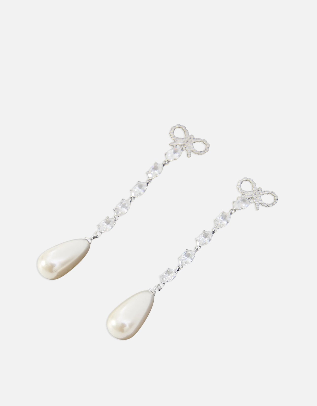 Self-Portrait Bow Pearl Droplet Earrings　セルフ ポートレート ボウ パール ドロップレット イヤリング Self-Portrait