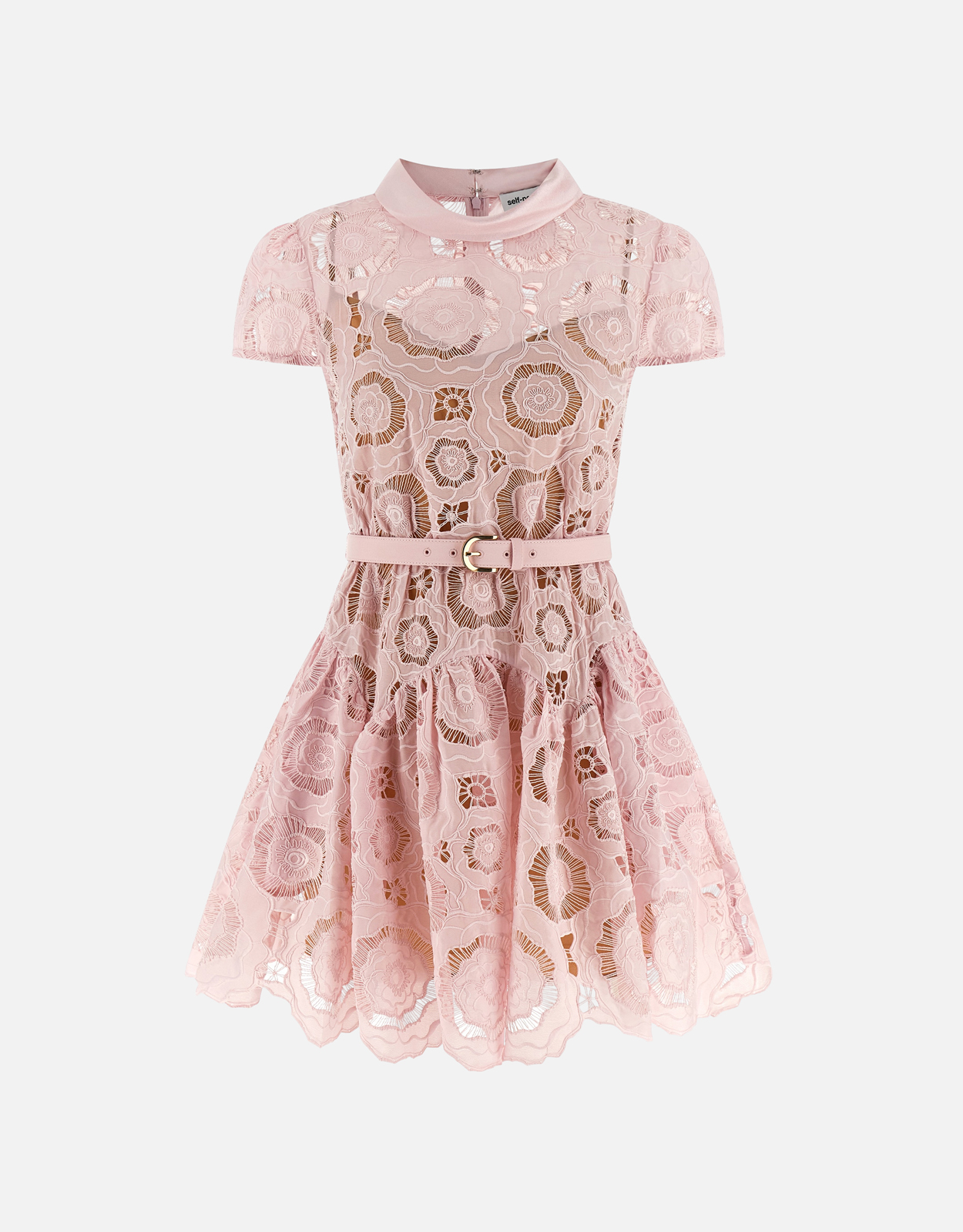 美品 self-portrait トライアングルレースミニドレス 即日発送 Self-Portrait ピンクフローラルレースミニドレス (すべての新品