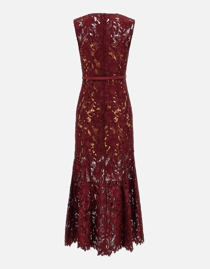 flower embroidered dress Floral Lace Bliss Gown– Teuta Matoshi main image 1