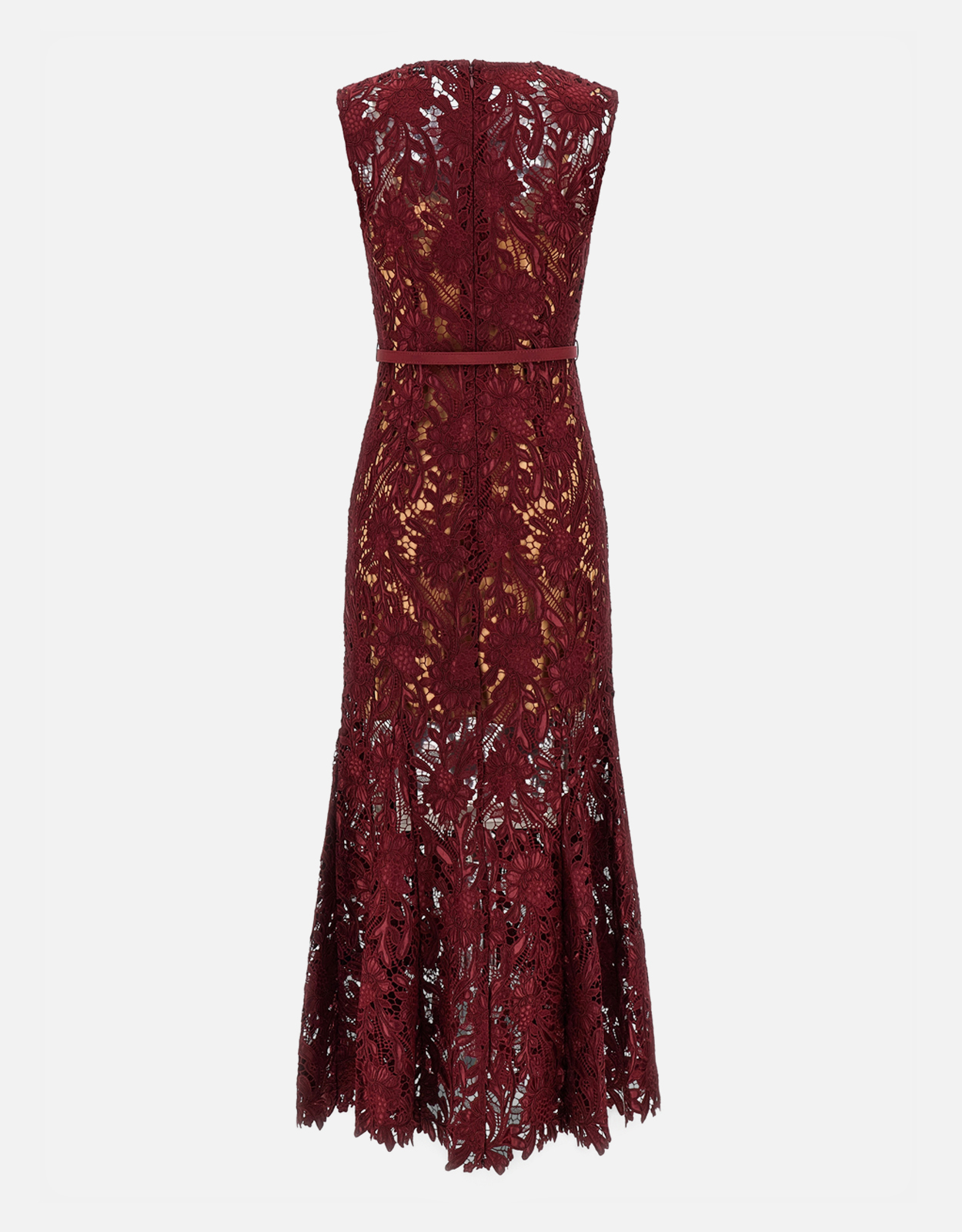 burgundy brocade dress Off The Shoulder A-Line Brocade Gown main image 0