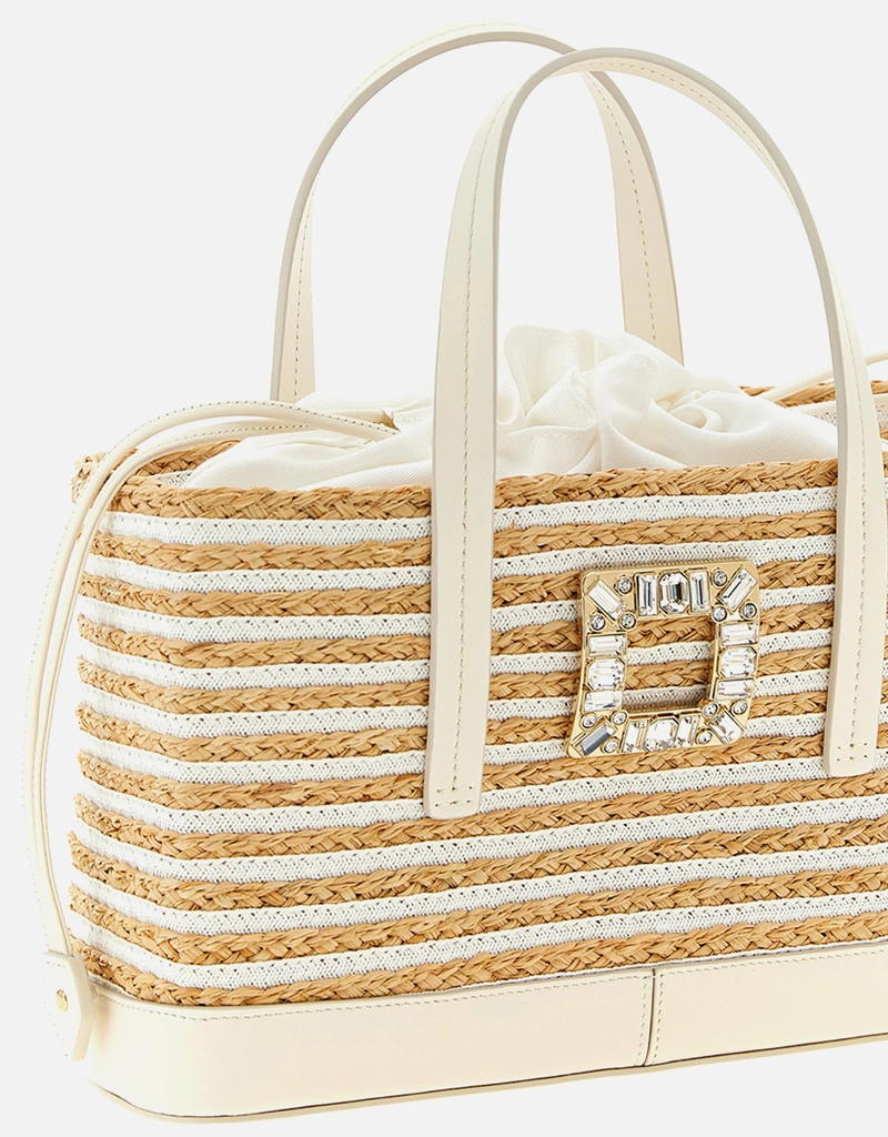 Roger Vivier VivSkateスモールショッピングバッグ編みラフィア