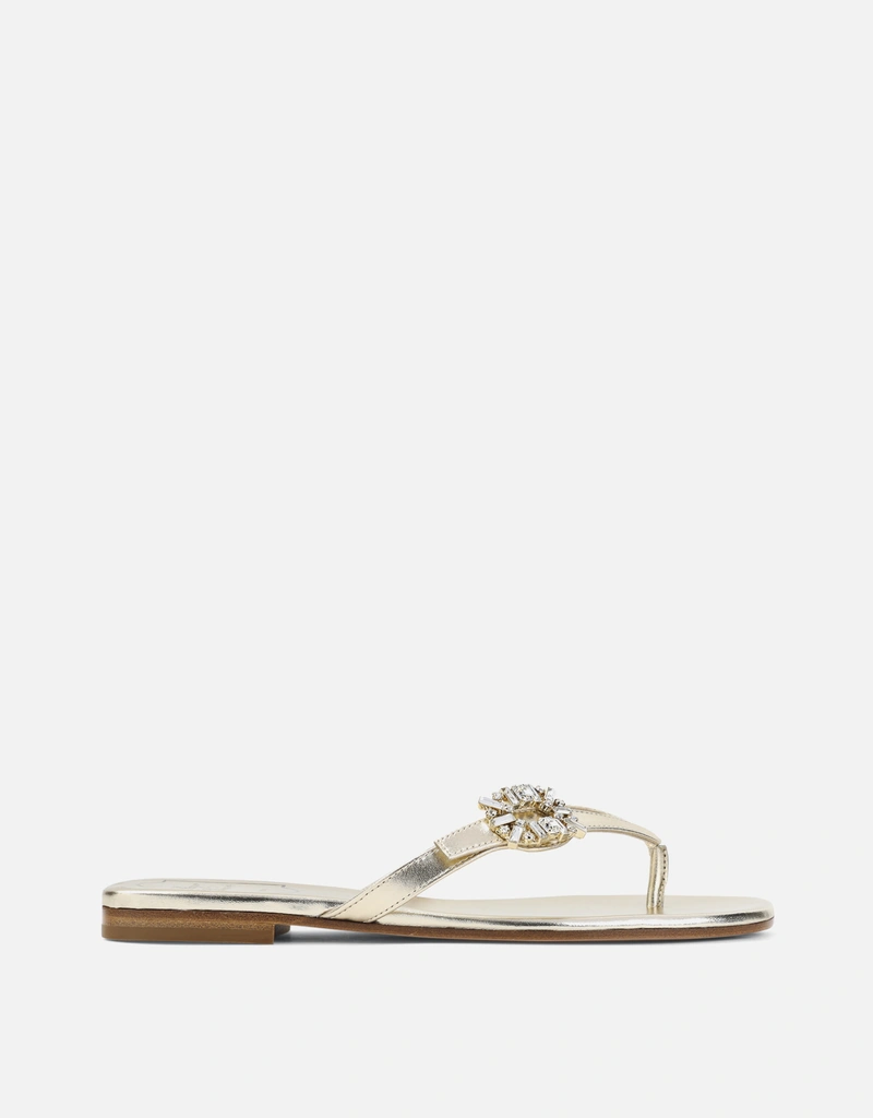 Roger Vivier ストラス装飾レザーつま先フラットサンダル (すべての