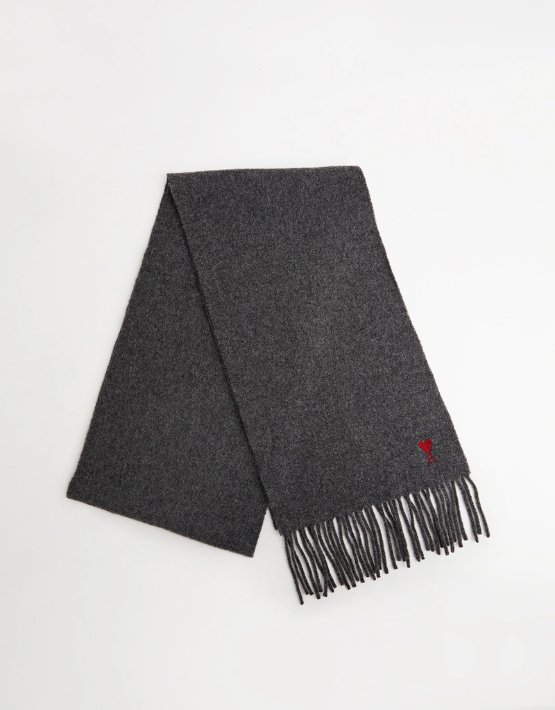 AMI Paris Unisex Ami de Coeur Wool Scarf (スカーフ) IFCHIC.COM