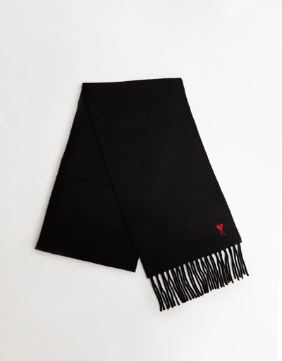 AMI Paris Unisex Ami de Coeur Wool Scarf (スカーフ) IFCHIC.COM