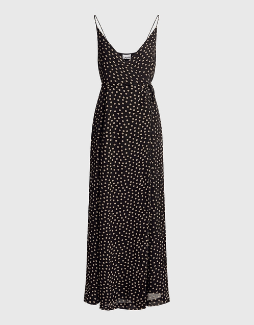 ganni dotted georgette blouse