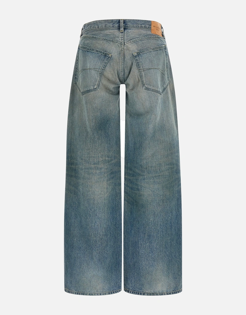 Balenciaga ワイドレッグバギーコットンデニムパンツ (すべての新品