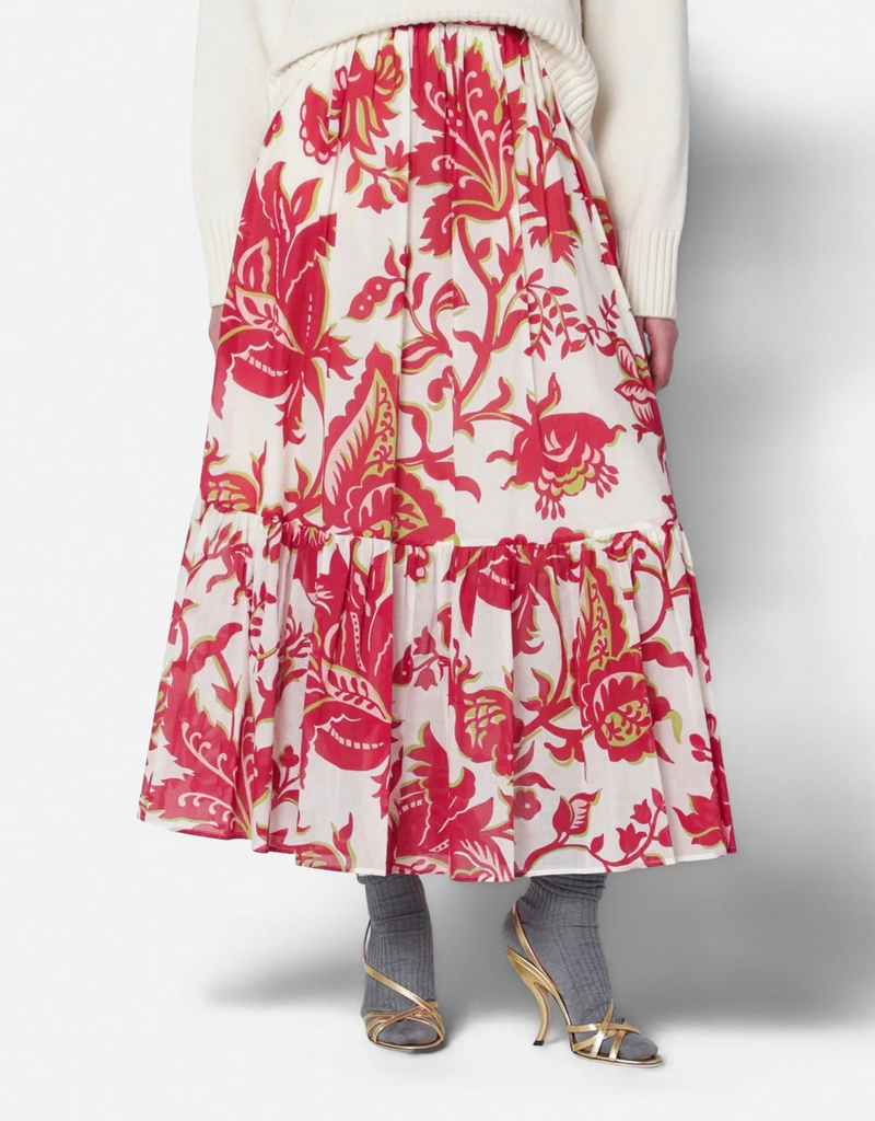 Etro プリントコットンフレアマキシスカート (ドレス) IFCHIC.COM Etro プリントコットンフレアマキシスカート (ドレス) IFCHIC.COM