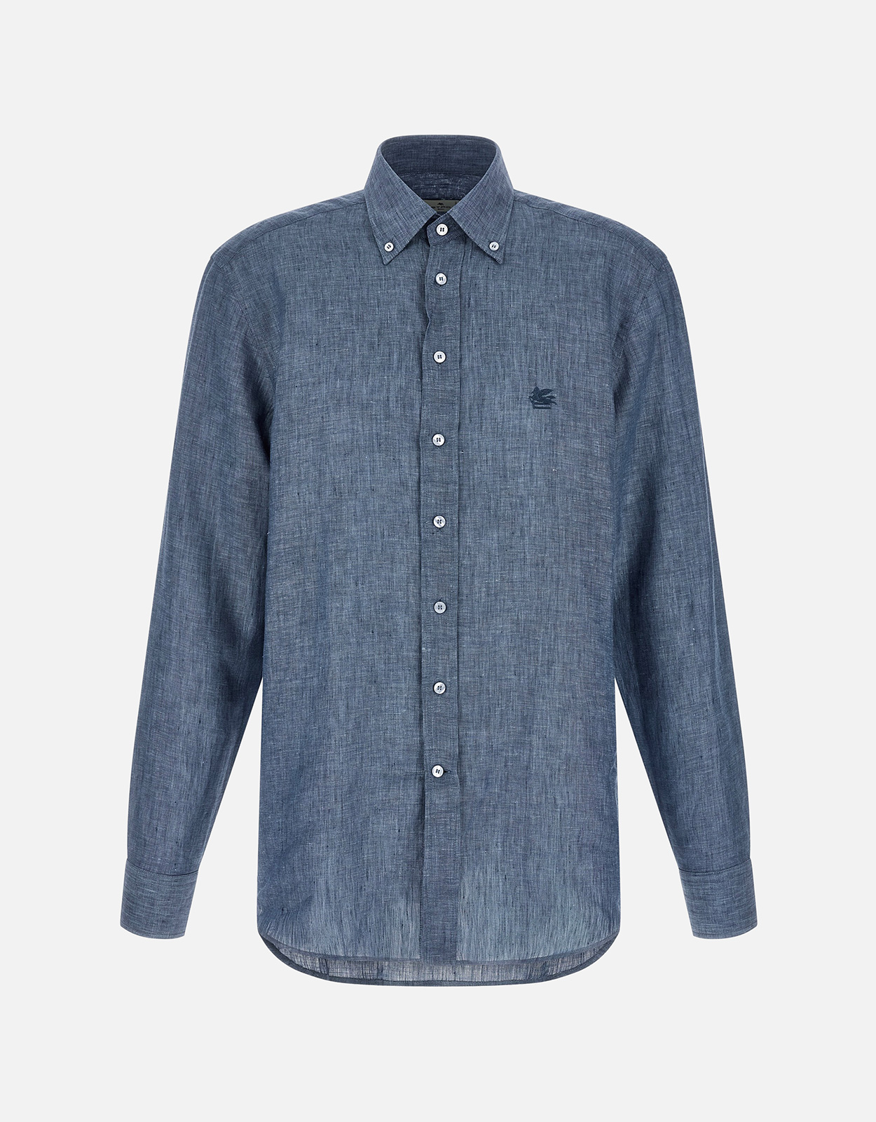Etro Men's Linen Pegaso Embroidered Roma Fit Shirt - 41　エトロ メンズ リネン ペガソ 刺繍 ローマ フィット シャツ - 41 Etro