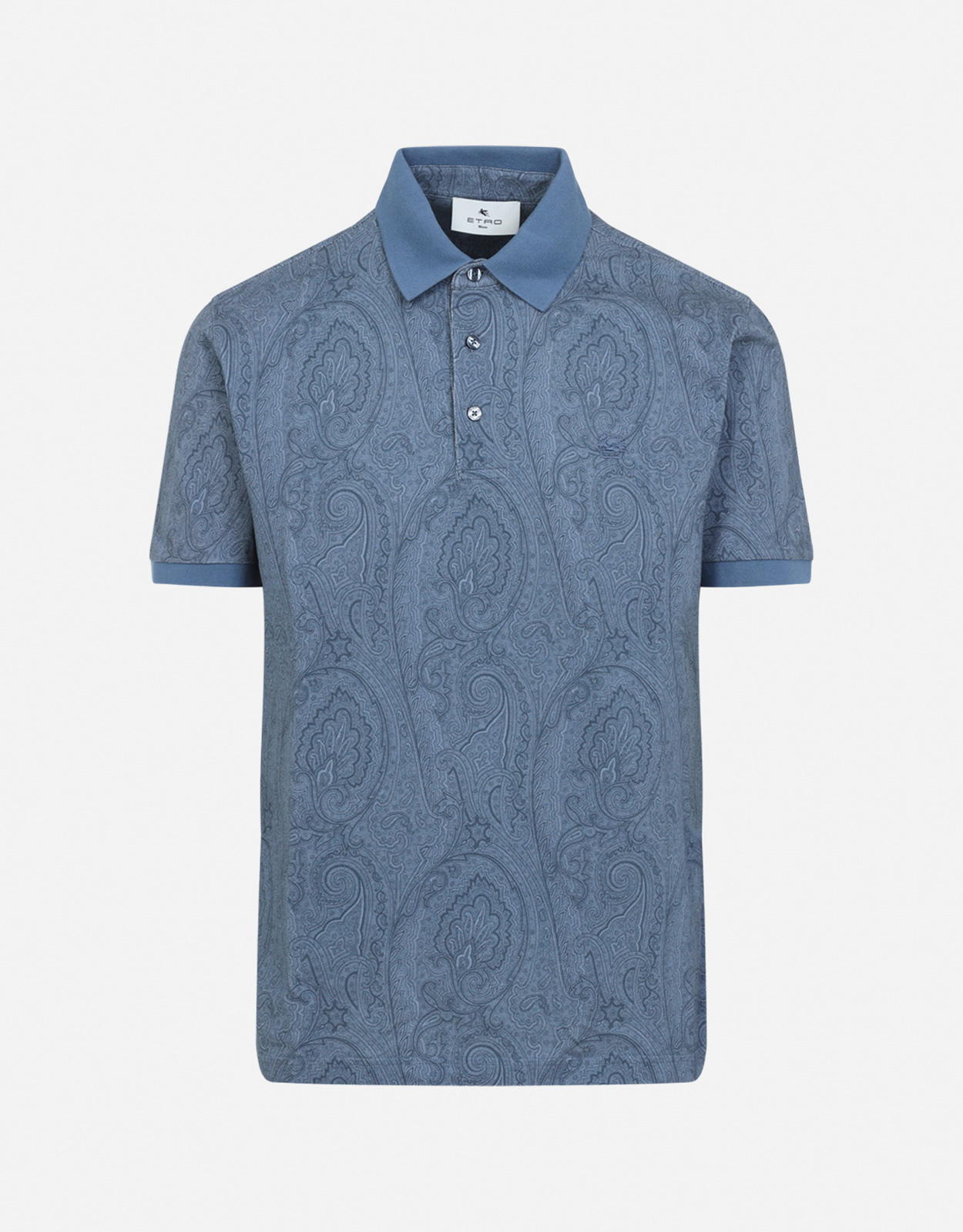 Etro メンズコットンポロシャツアーニカモチーフ付き (すべての新品