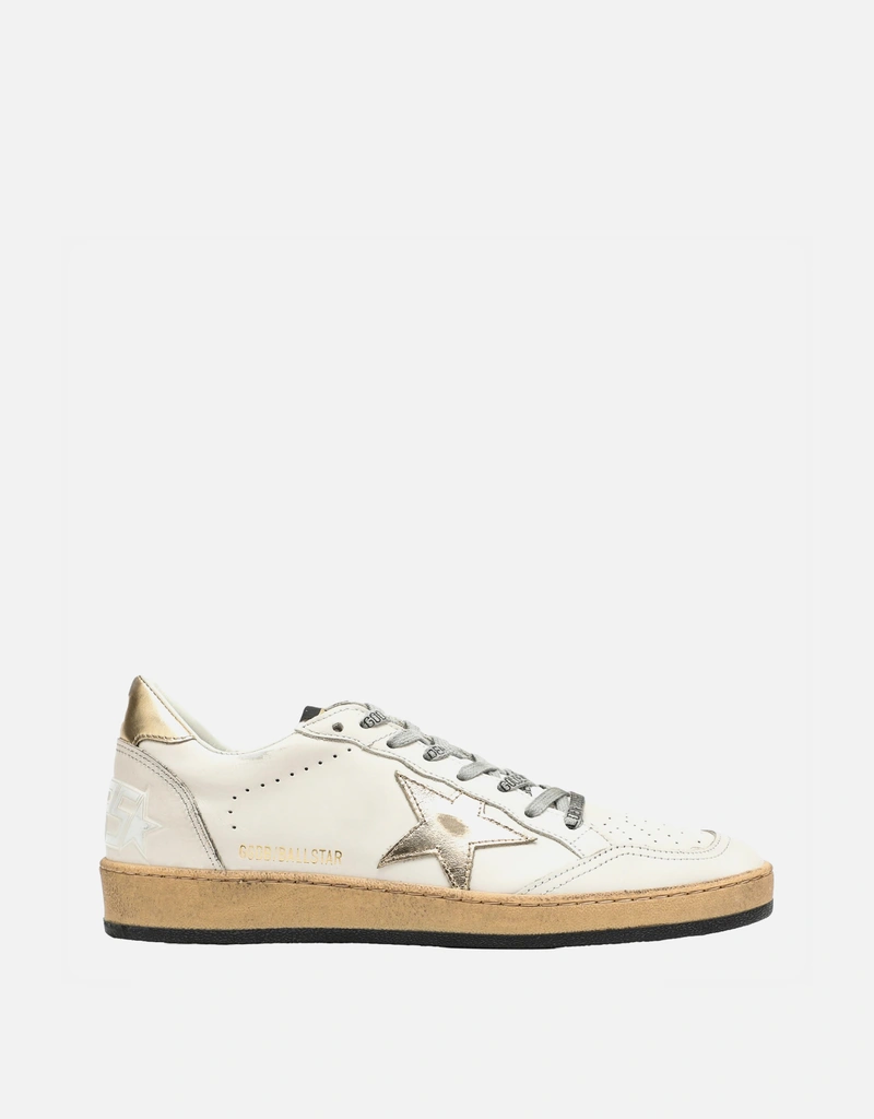 Golden Goose レディース ボールスター レザー スニーカー ゴールド