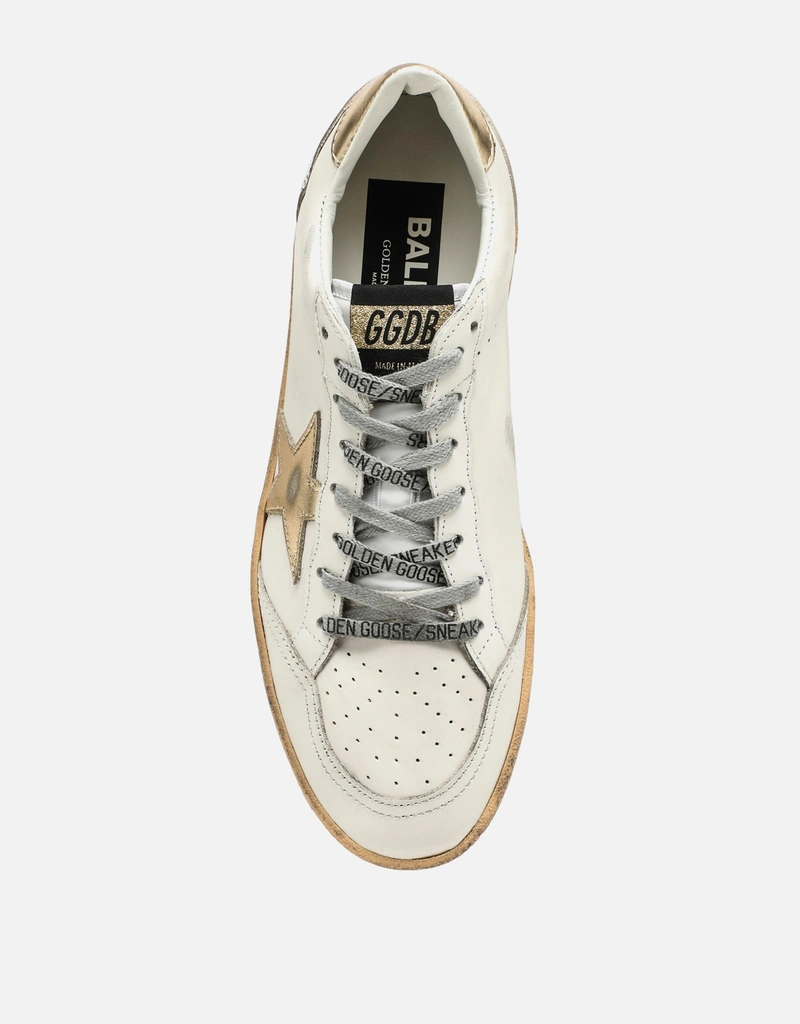 Golden Goose レディース ボールスター レザー スニーカー ゴールド