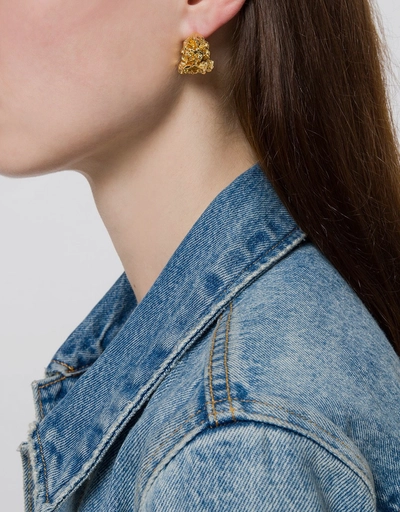 Gold Vortex Stud Earrings