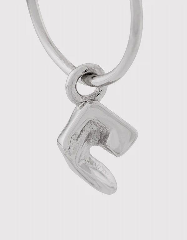 Coup De Coeur London Mini Silver Vortex Hoop Earrings