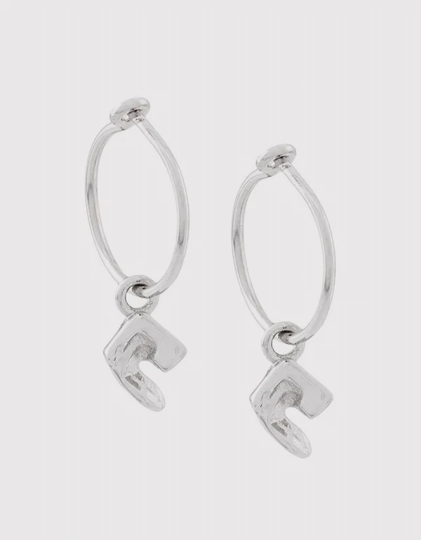 Coup De Coeur London Mini Silver Vortex Hoop Earrings