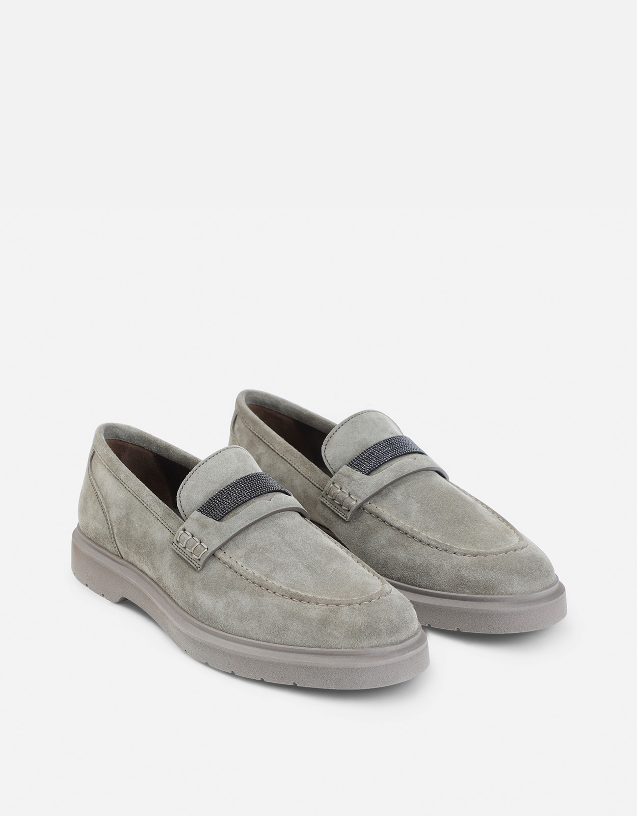 BRUNELLO CUCINELLI スエードローファー 35 Brunello Cucinelli スエードレザーローファー (すべての新品,シューズ