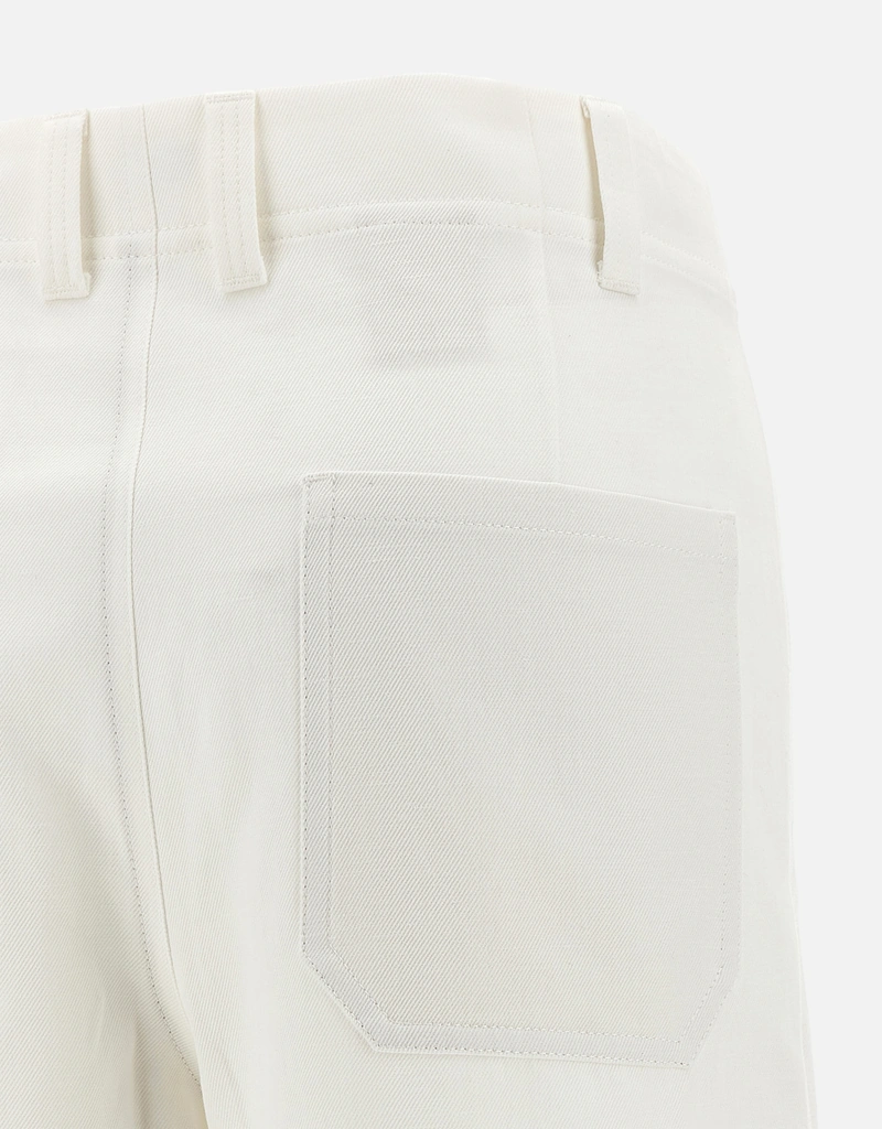 Brunello Cucinelli チノ クロップド コットン リネン ワイド