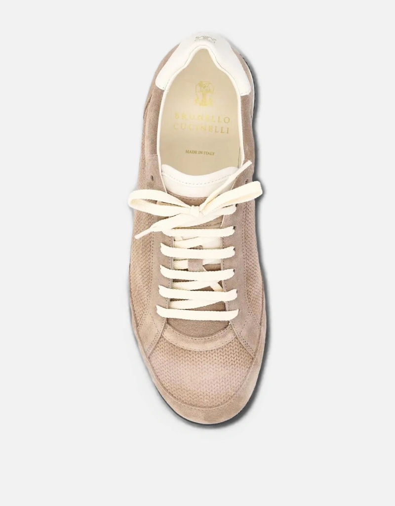 Brunello Cucinelli メンズ スエード レザーインサート スニーカー