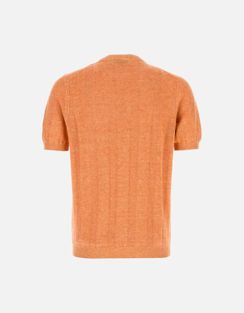 Brunello Cucinelli メンズリネンコットンニットTシャツ (すべての新品