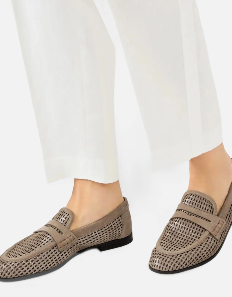 Brunello Cucinelli スパークリングネットレザーローファー (すべての 
