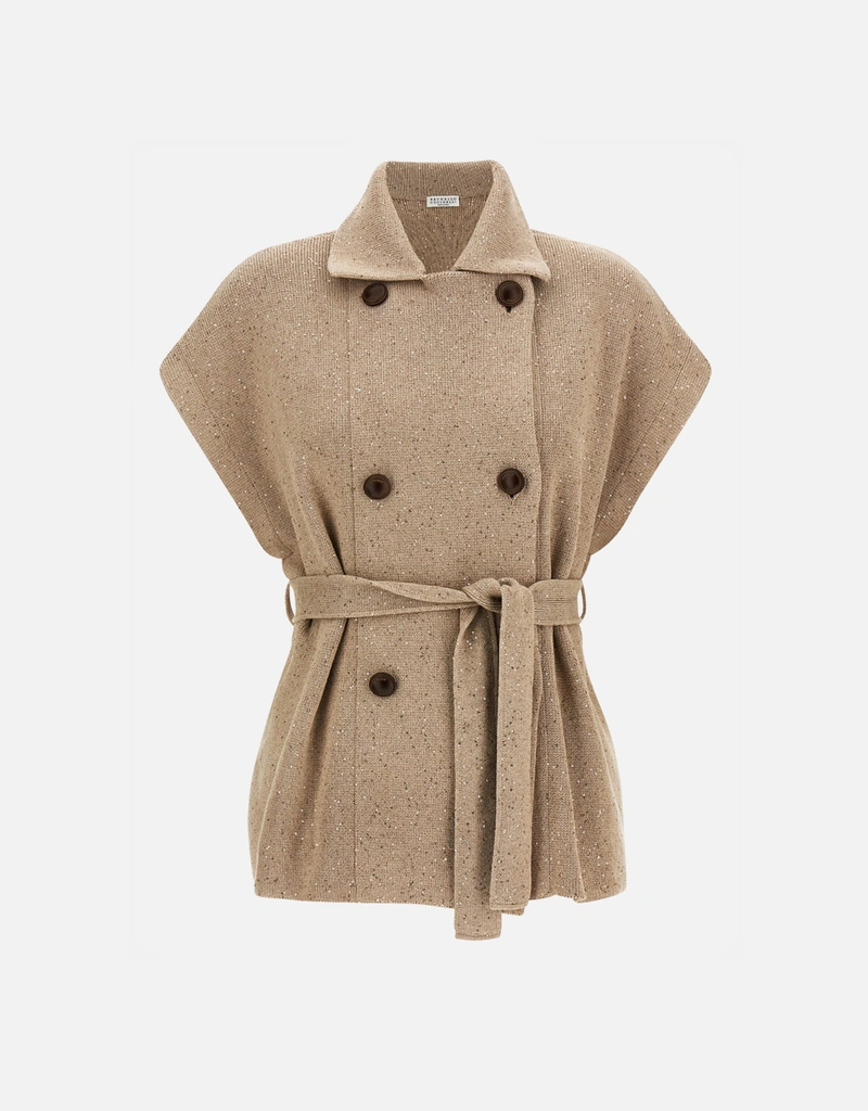 Brunello Cucinelli Diamante コットンハーフニットダブルブレスト Brunello Cucinelli Diamante コットンハーフニットダブルブレスト