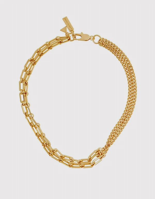Coup De Coeur London Gold Mixed Chain Necklace