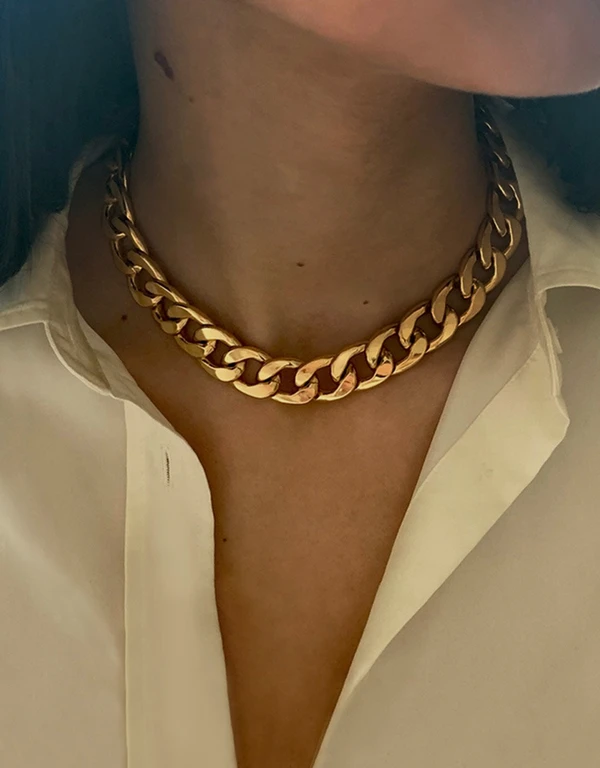 Coup De Coeur London Gold Chunky Chain Necklace