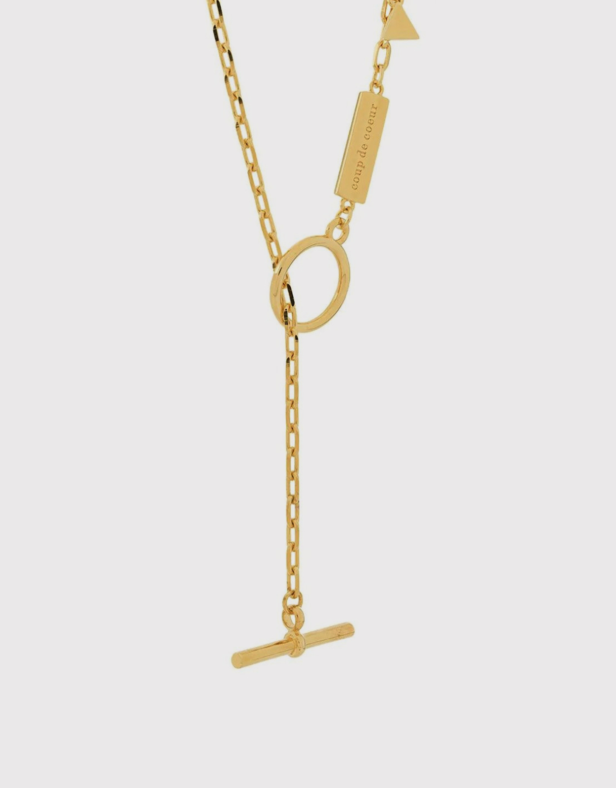 9ct Gold Traditional T-bar Pendant – Blacoe Jewellers