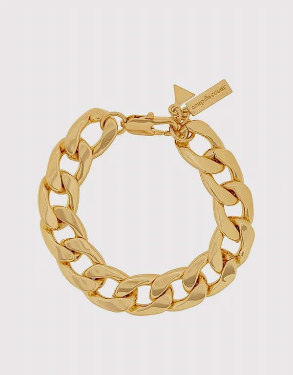 Coup De Coeur London Gold Chunky Chain Bracelet