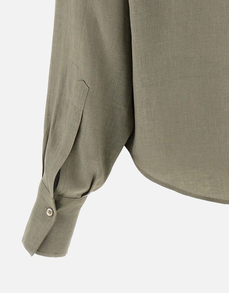 Brunello Cucinelli シーケンスカラーオーバーサイズリネンシャツ