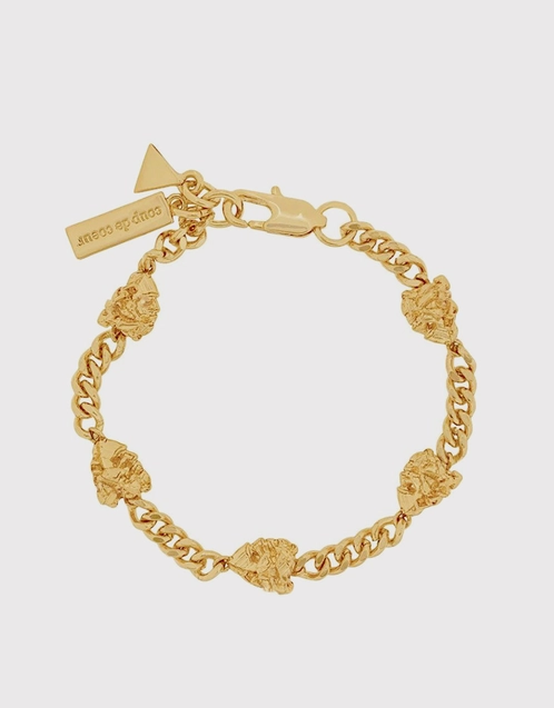 Gold Rock Chain Bracelet