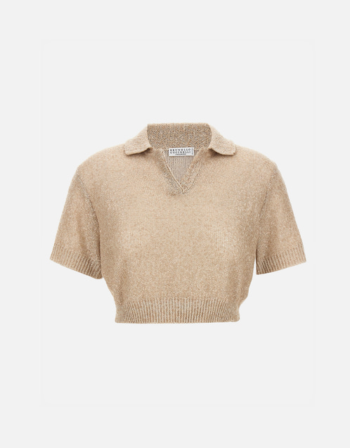 Brunello Cucinelli ニットカシミヤシルクリネン混紡スパンコール