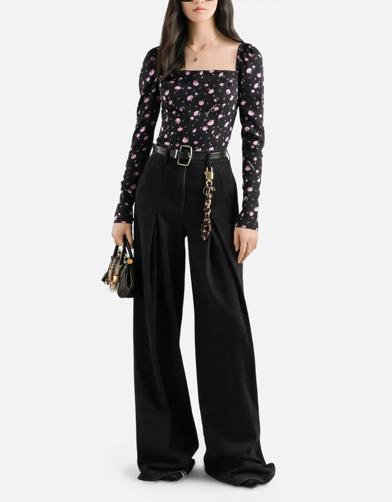 Dolce & Gabbana カーネーション柄シルクトップ (すべての新品) IFCHIC.COM