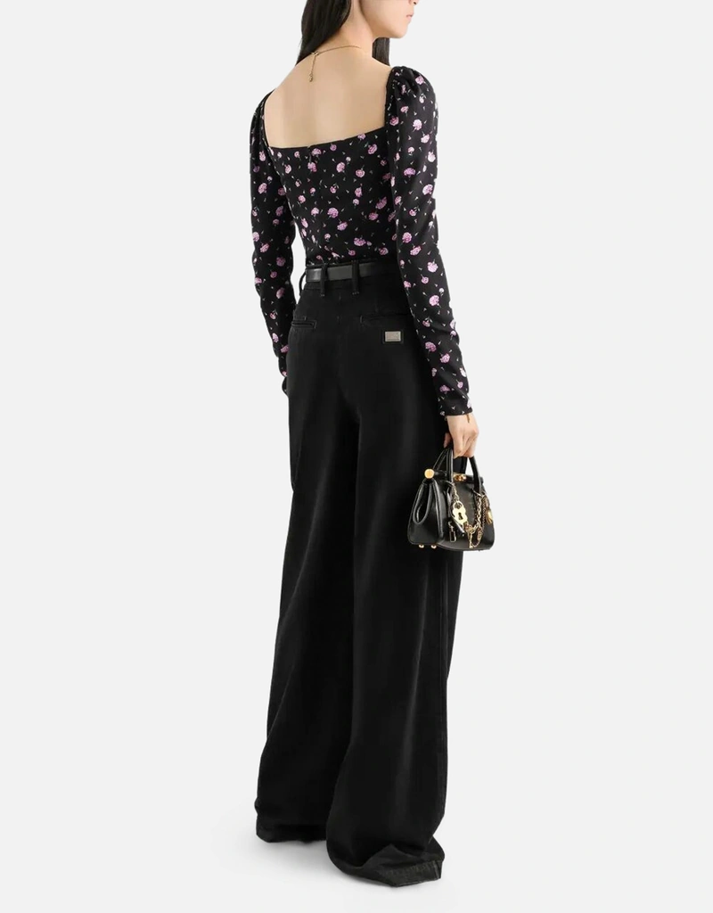 Dolce & Gabbana カーネーション柄シルクトップ (すべての新品) IFCHIC.COM