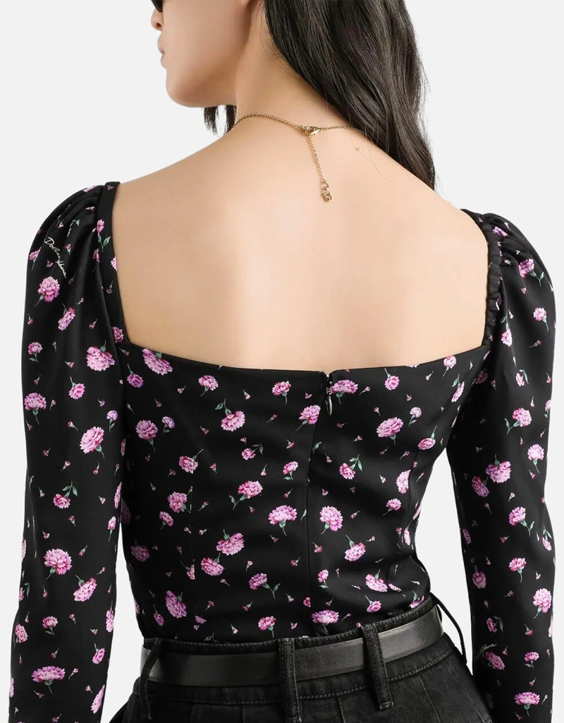 Dolce & Gabbana カーネーション柄シルクトップ (すべての新品) IFCHIC.COM