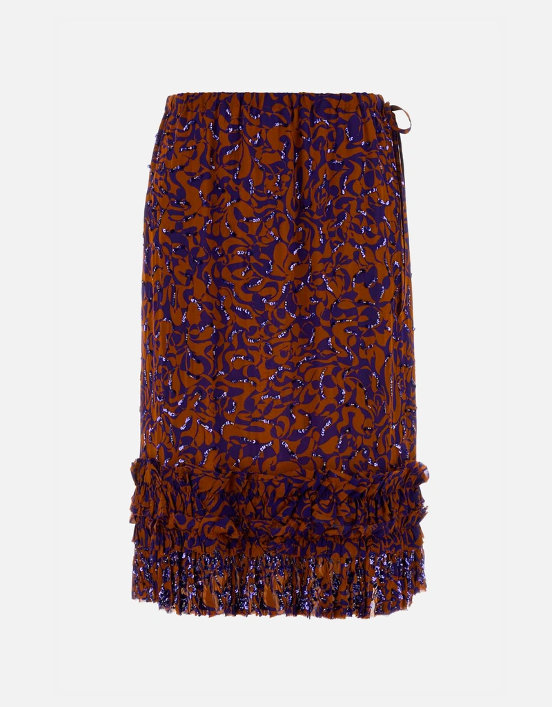 Dries Van Noten プリントビスコースScottsスカート (すべての新品