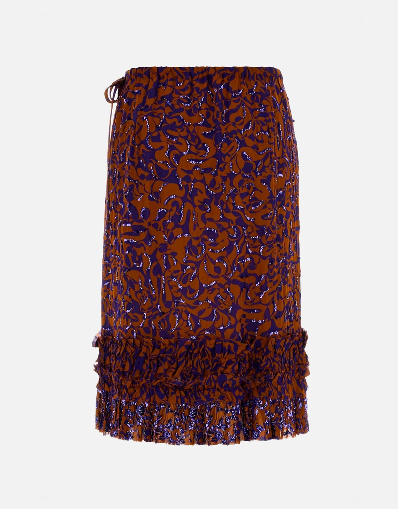 Dries Van Noten プリントビスコースScottsスカート (すべての新品