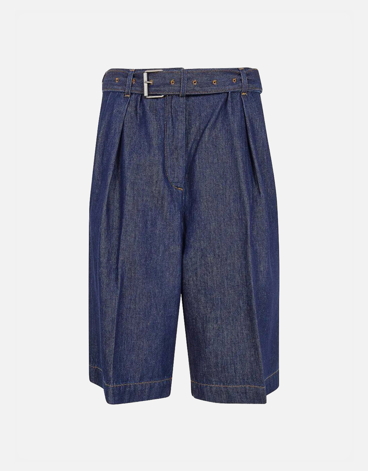 Dries Van Noten ベルト付きコットンショートパンツ (デニム単品
