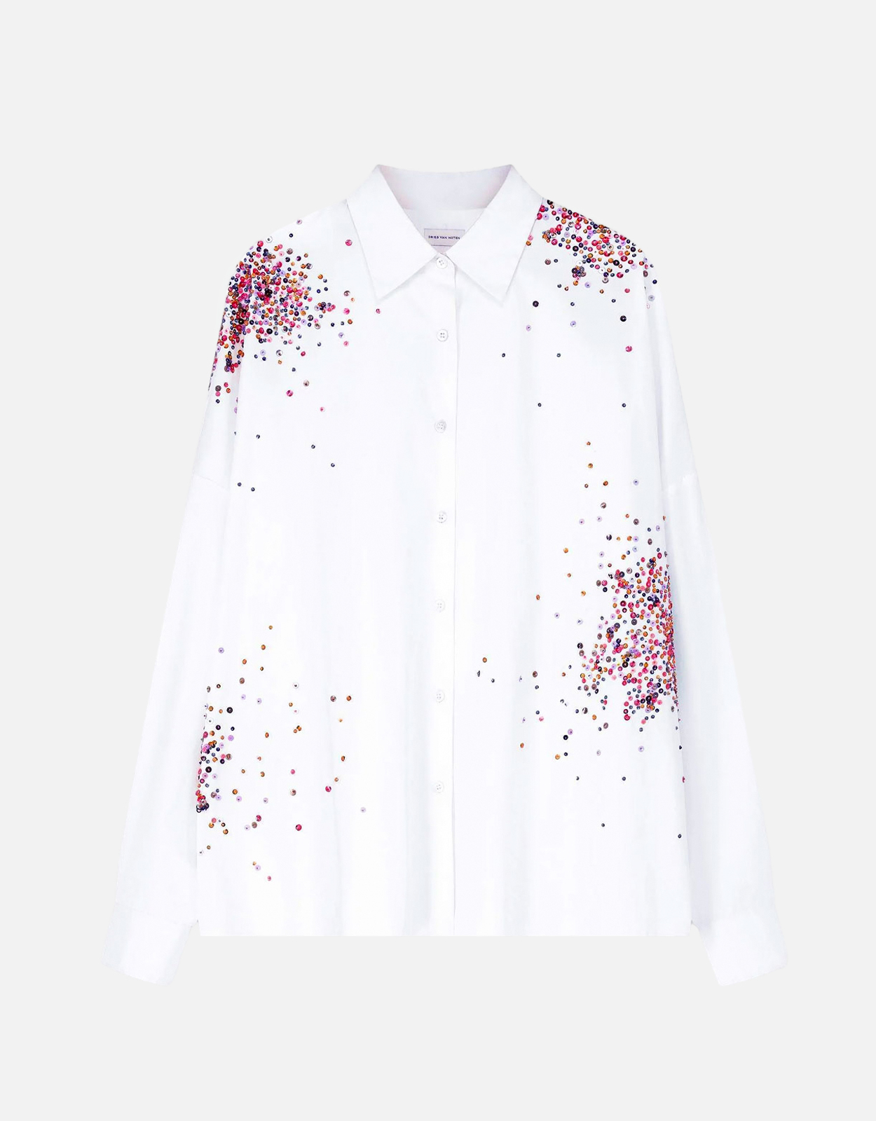 DRIES VAN NOTEN コットン青刺繍 Dries Van Noten コットン刺繍シャツ (すべての新品) IFCHIC.COM