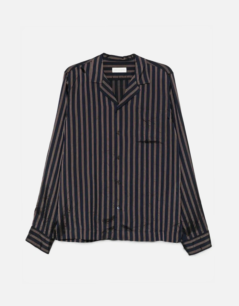 Dries Van Noten メンズ Carly ストライプ カプロ シャツ (すべての