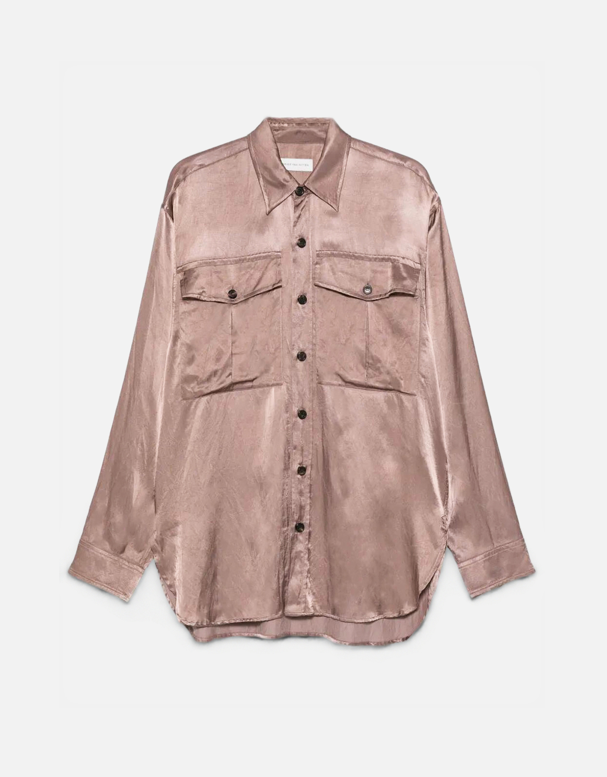 Dries Van Noten メンズCalendoレーヨンシャツパッチポケット付き
