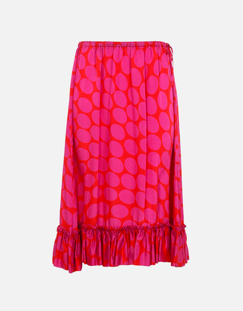 Dries Van Noten Samila Midi Skirt プリントフリルスカート (すべての