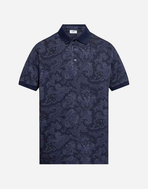 Etro メンズペイズリープリントポロシャツ (すべての新品) IFCHIC.COM