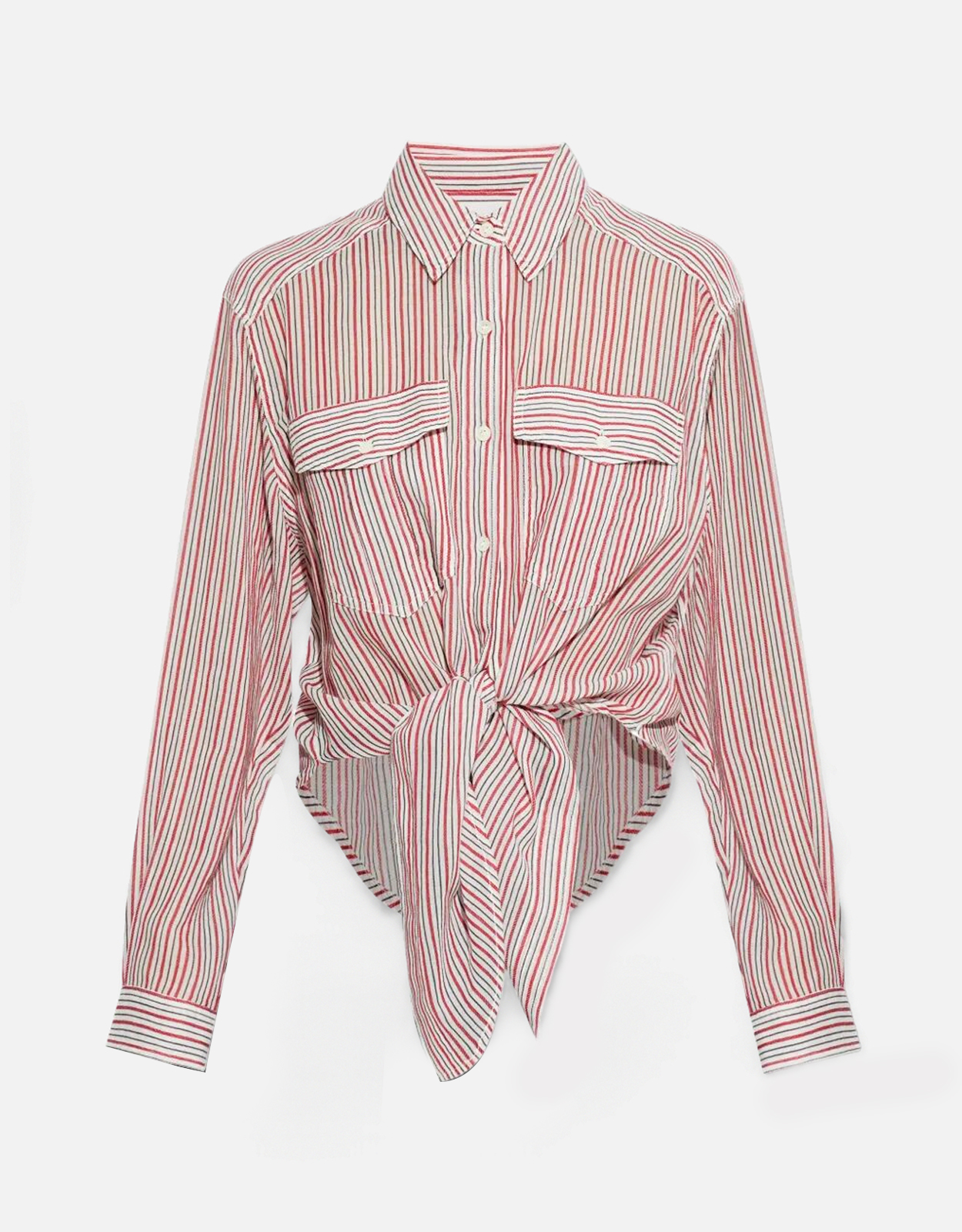 Isabel Marant Étoile ストライプコットンボイルオーバーサイズシャツ