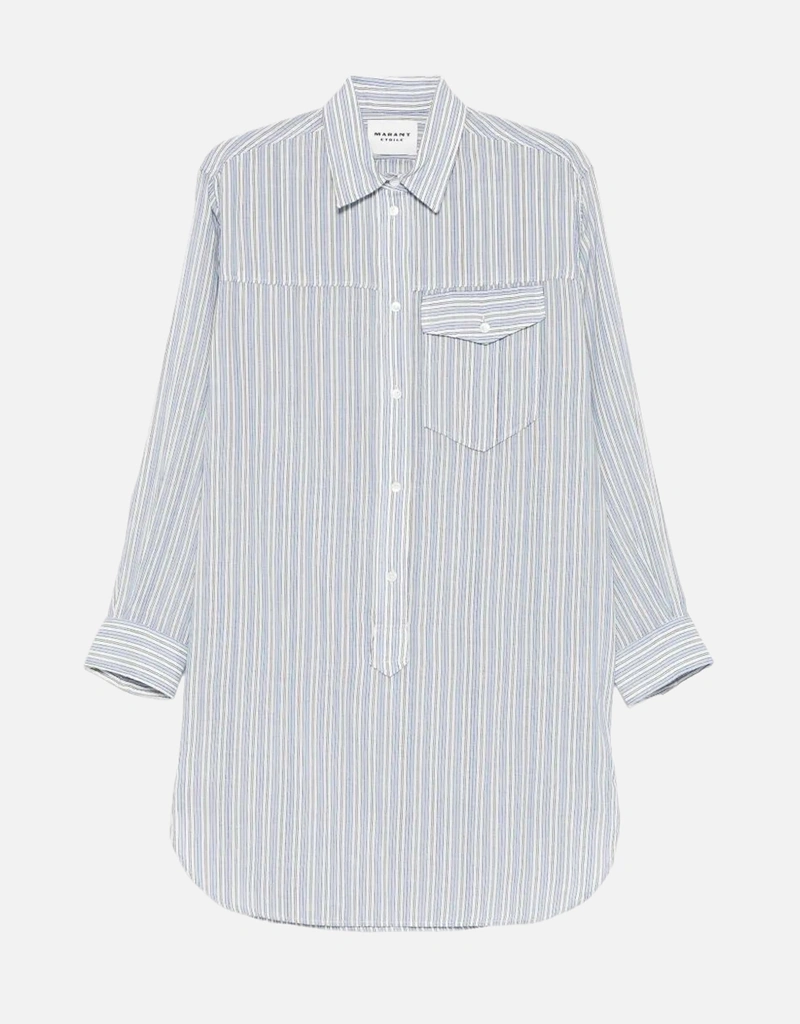 Isabel Marant Étoile ストライプコットンボイルオーバーサイズ
