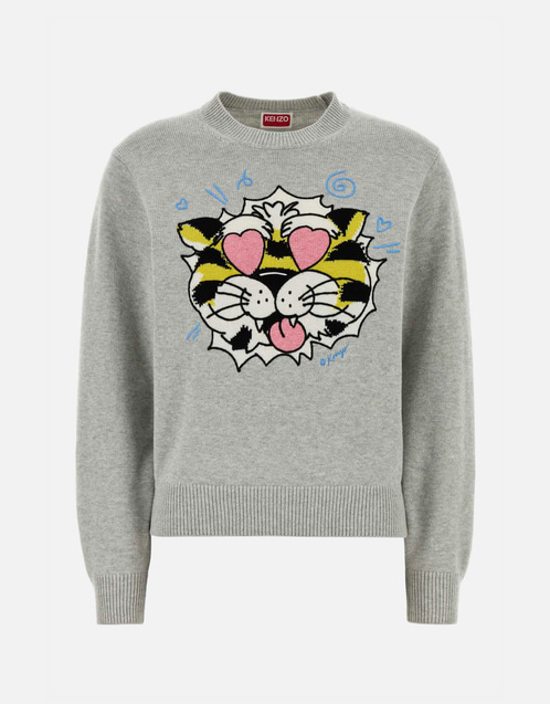 Kenzo グレー ウール混紡セーター (すべての新品) IFCHIC.COM