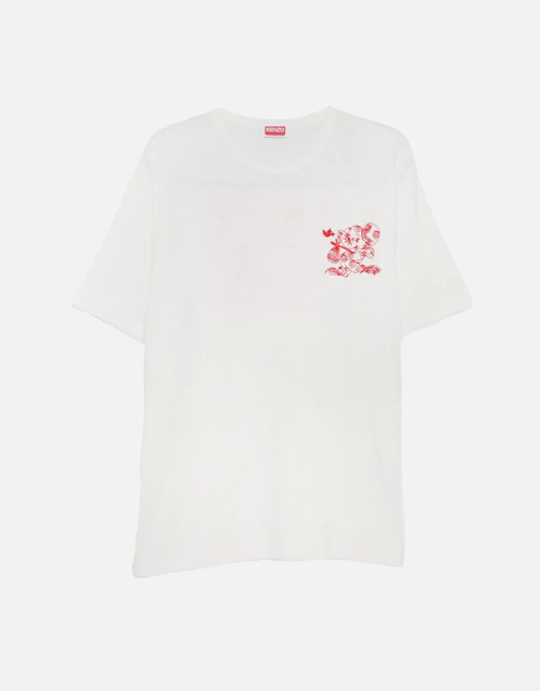 Kenzo メンズ Cartoon 刺繍アウトライン コットンTシャツ (すべての